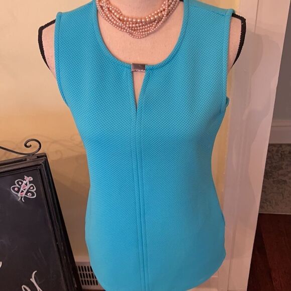 *Calvin Klein* Sz S Textured Stretch Top EUC - Picture 3 of 8